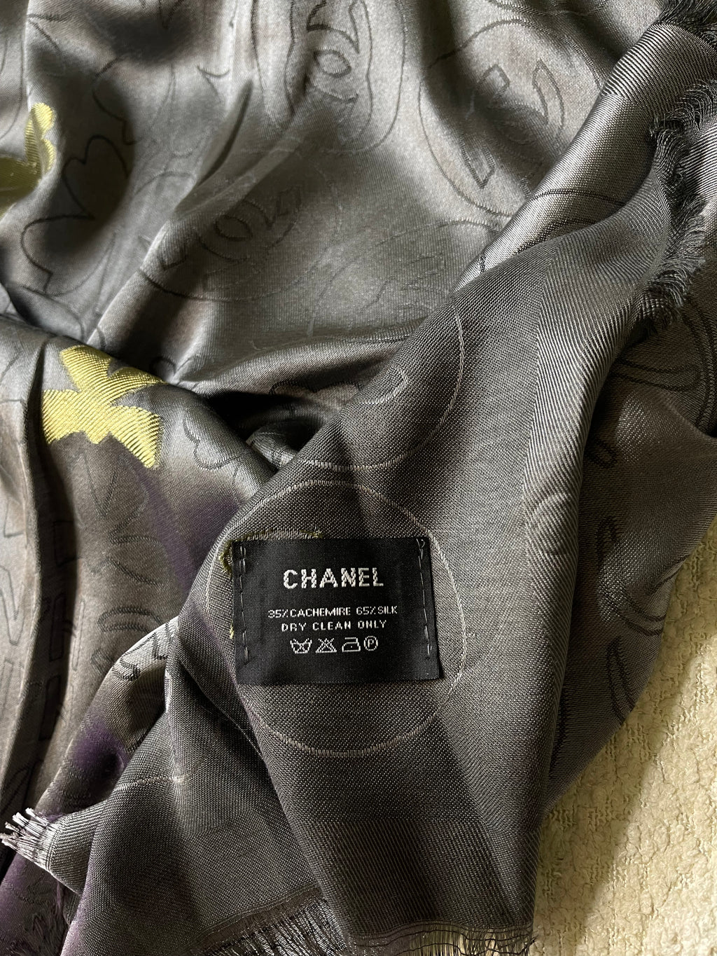 Étole Chanel Gris Charbon