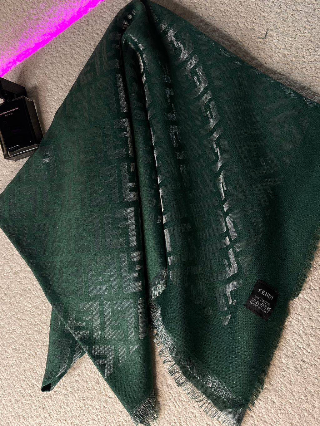 Écharpe Fendi Vert Foncé