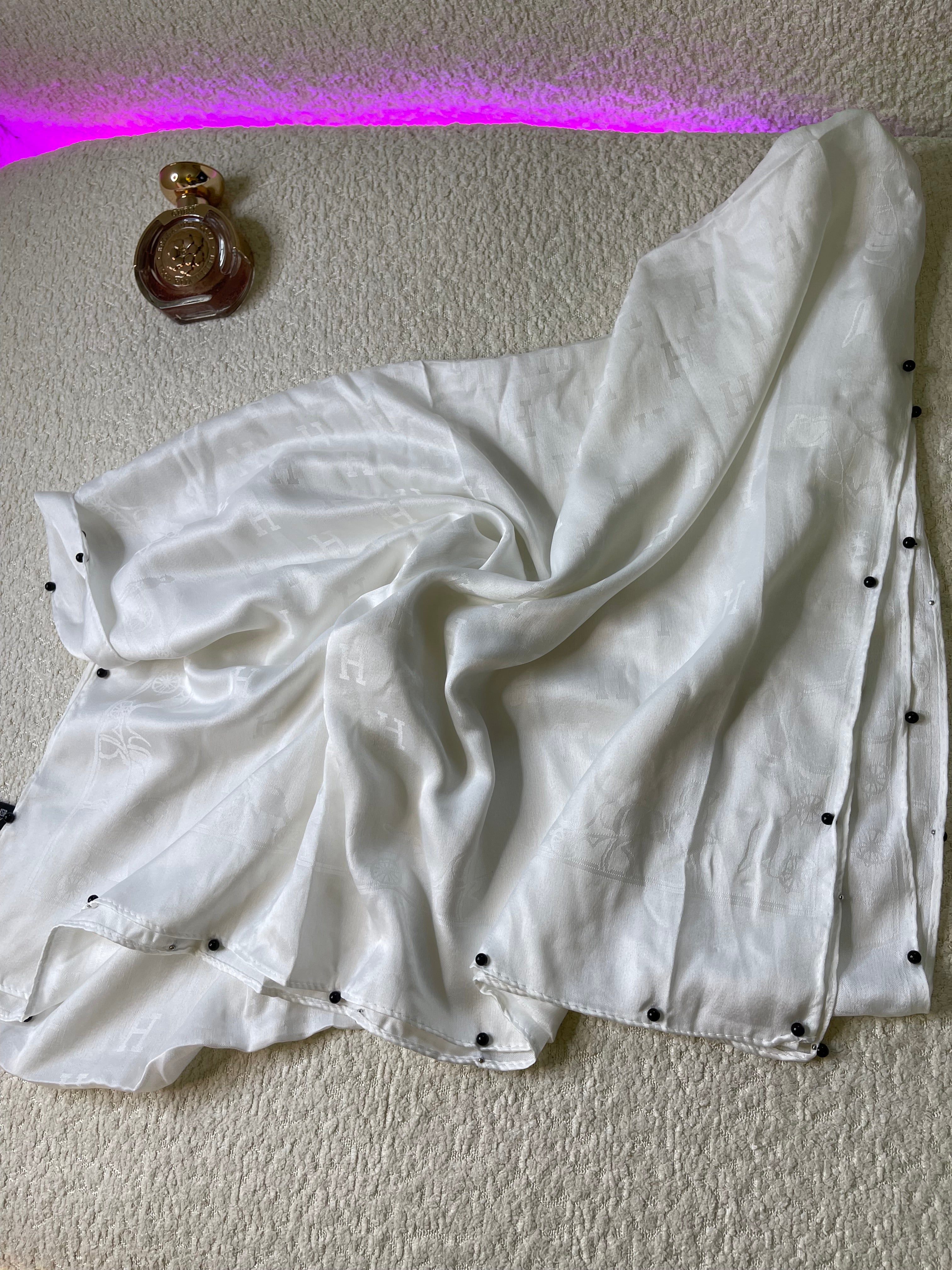 Étole Hermès Blanc