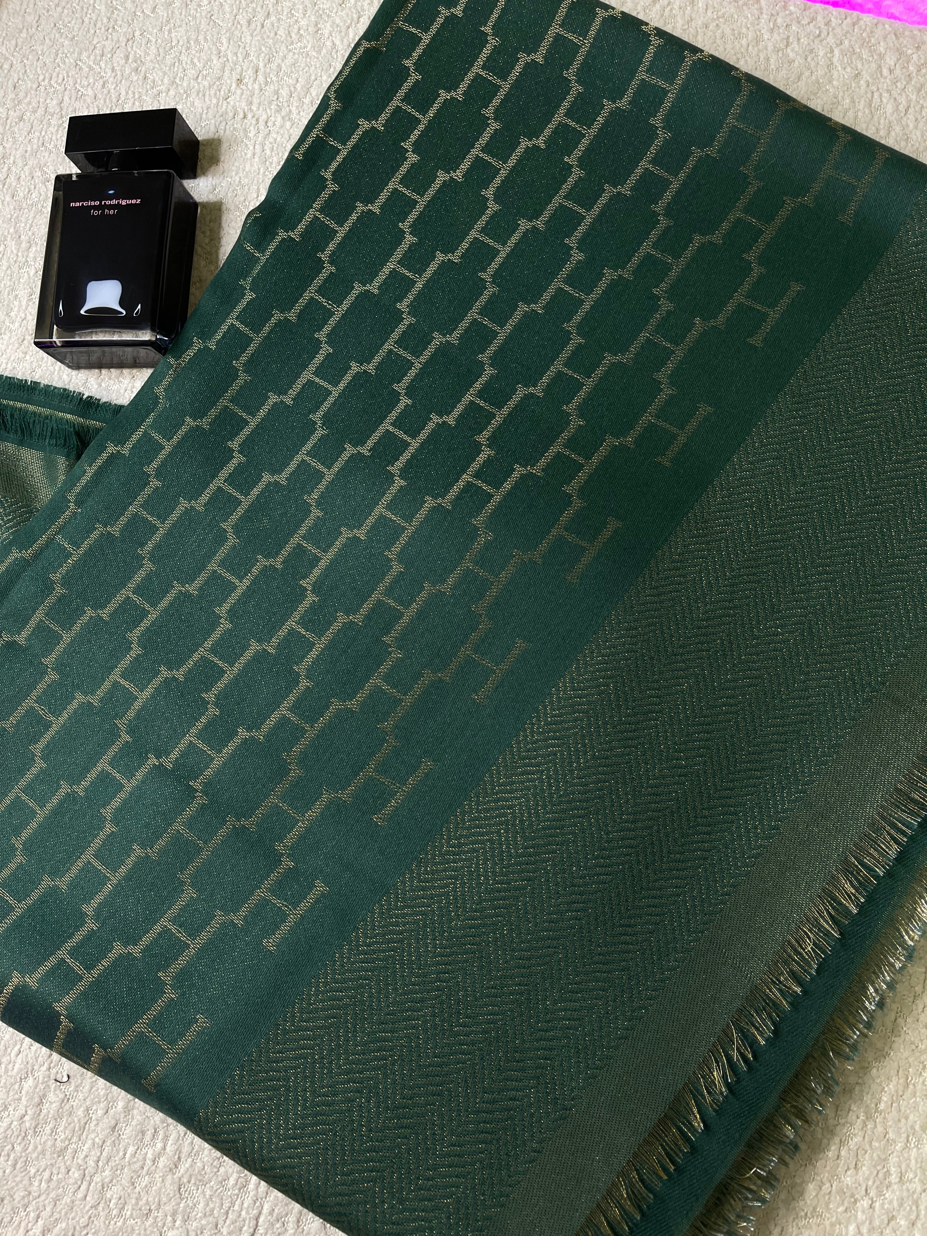 Étole Hermès Vert Foncé
