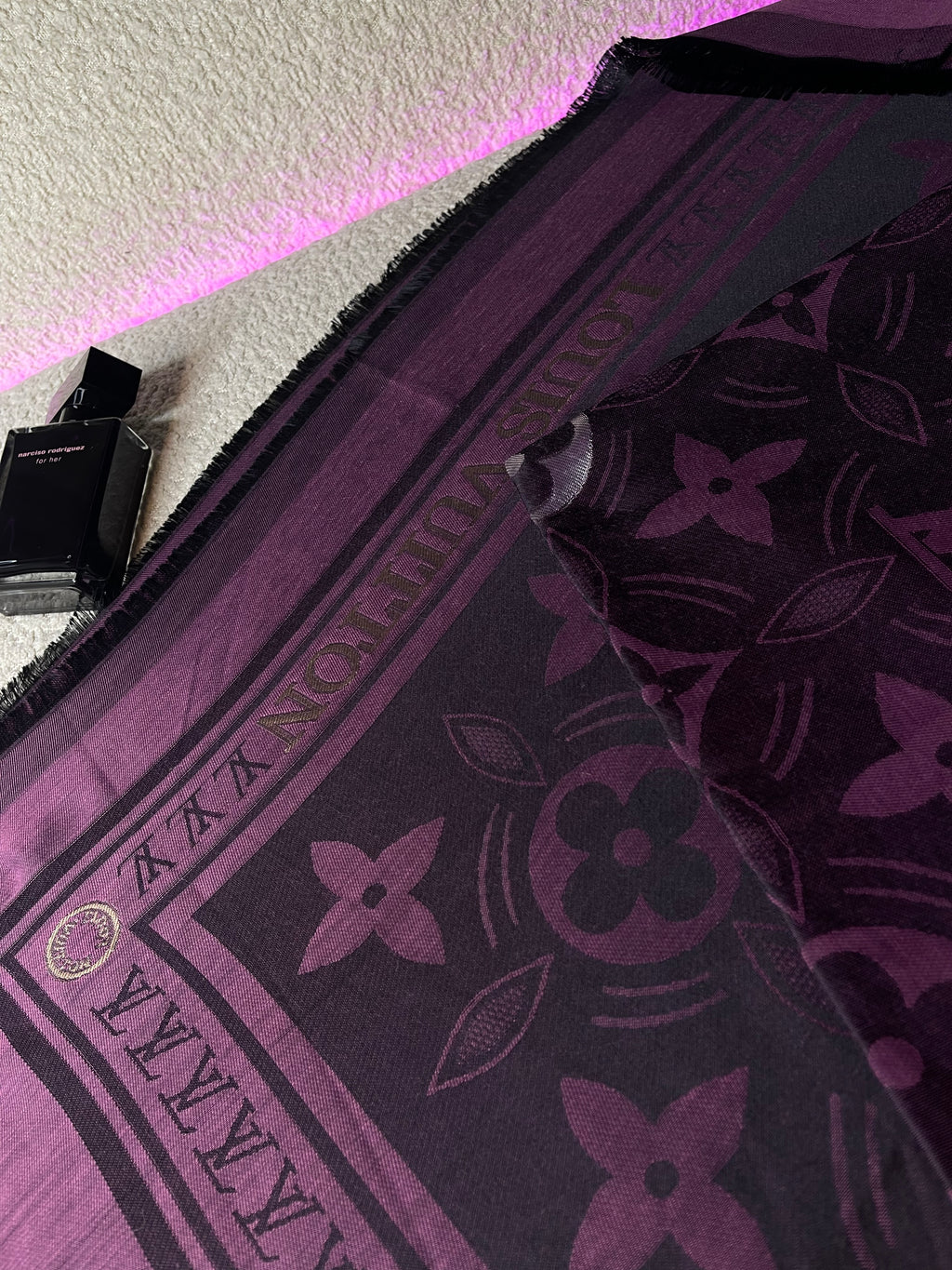 Étole LV Rose&Noir