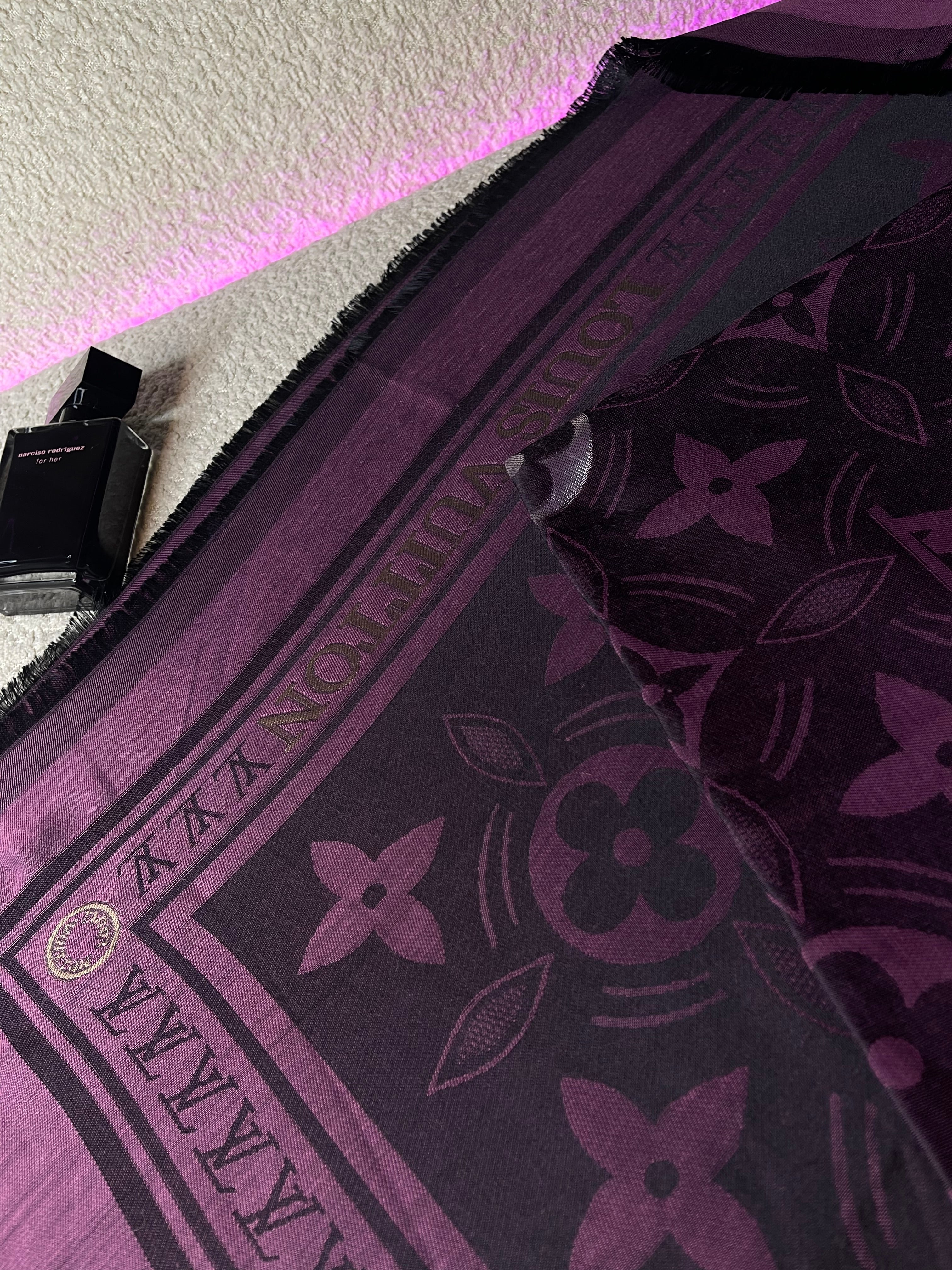 Étole LV Rose&Noir