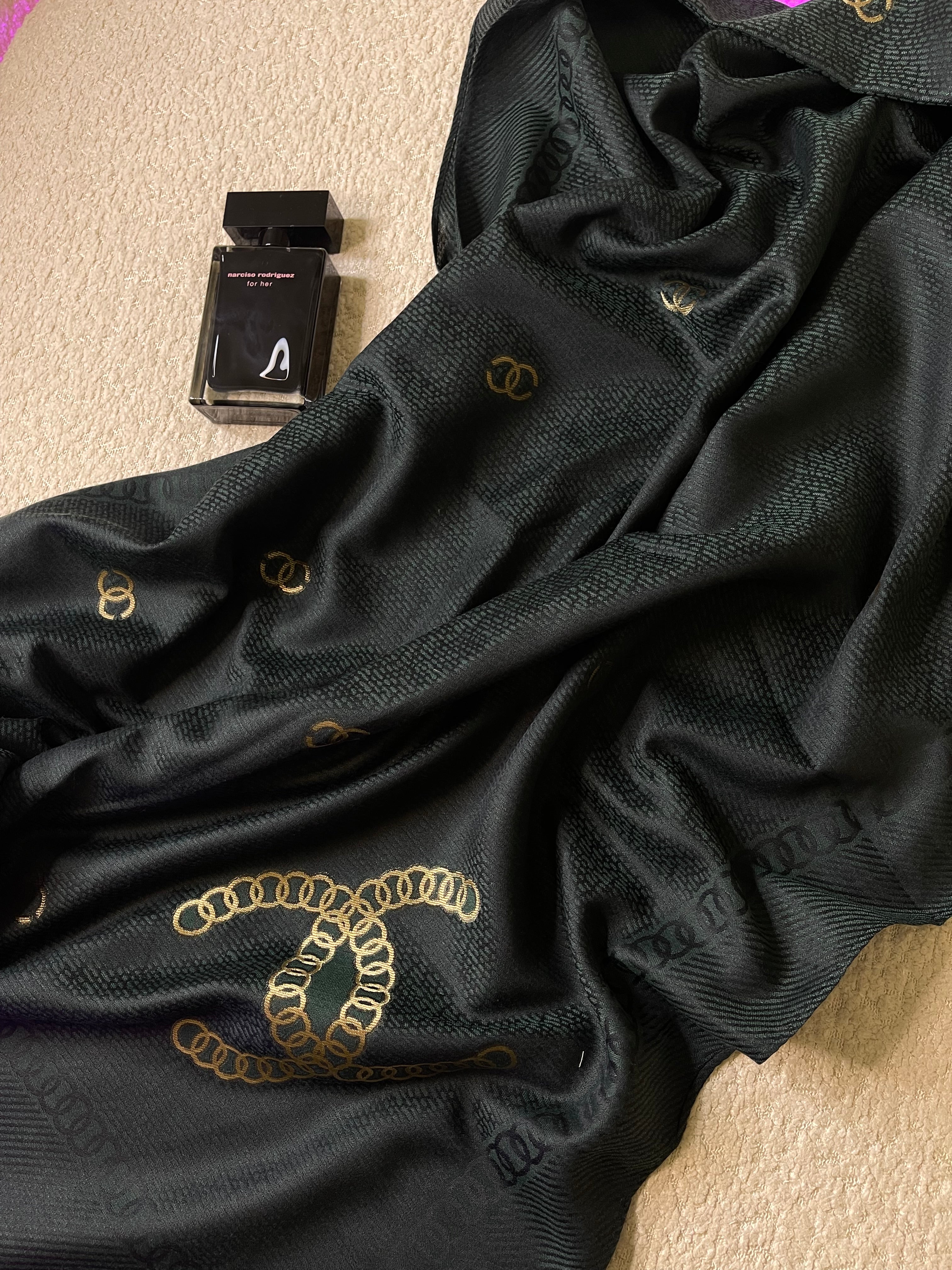 Étole Chanel Soie vert